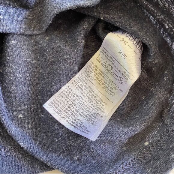 Old Navy Heathered Navy Long Sleeve Tee Top Medium - Picture 4 of 4